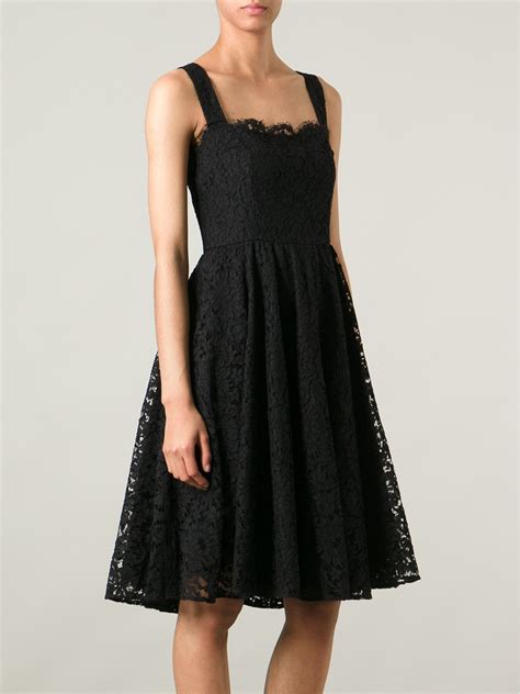 dolce gabbana black lace sleevless dress|dolce and gabbana floral dresses.